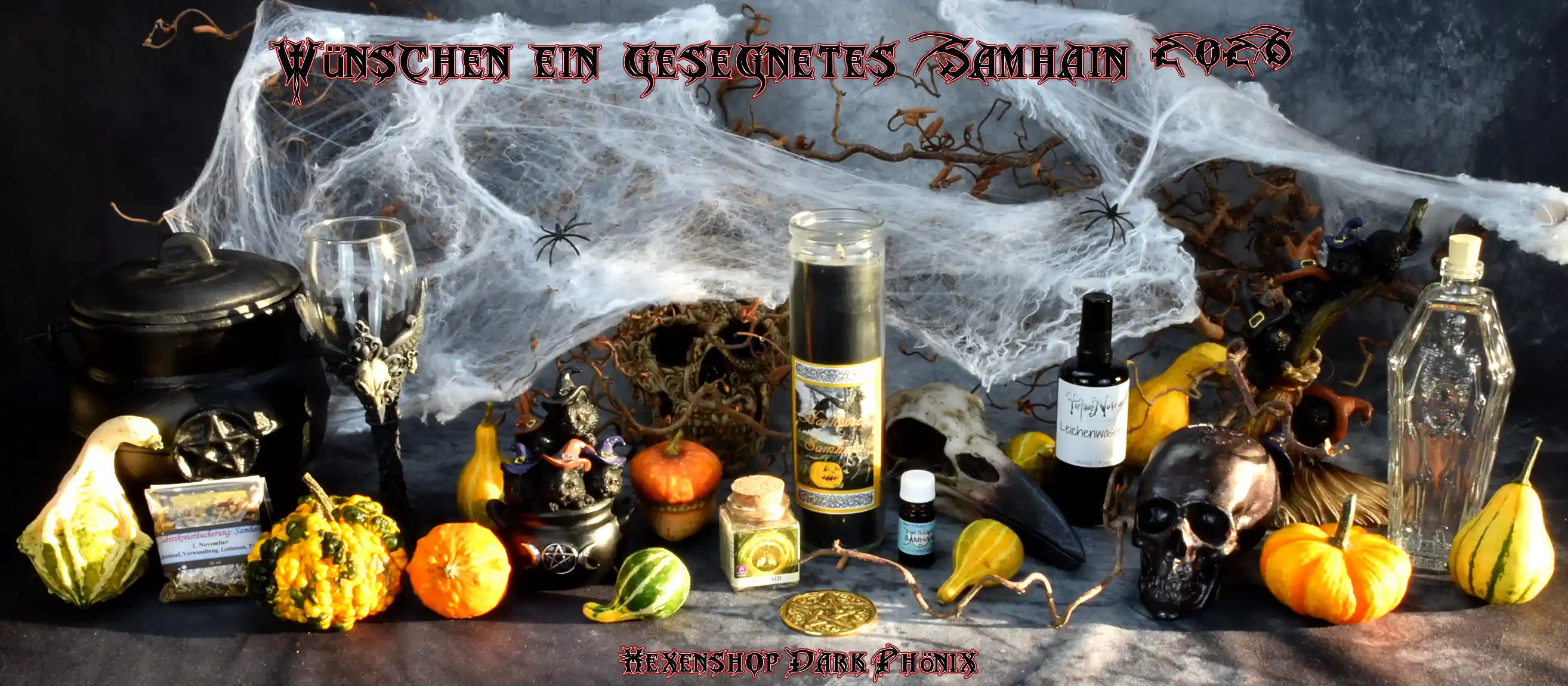 Hexenshop Dark Phönix Samhain 2026 Hexenshop Dark Phönix Samhain 2026 Gedeckter Tisch für Samhain